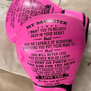 From Dad to Daughter Pink Boxing Gloves
